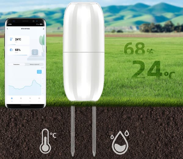 Tuya ZIGBEE langaton maaperän lämpötila- ja kosteusanturi ulkokäyttöön