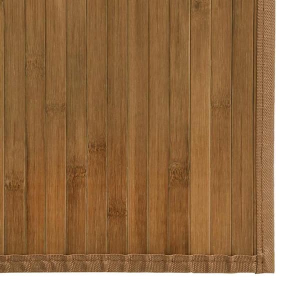 vidaXL Suorakulmainen matto, ruskea, 80x100 cm, bambu