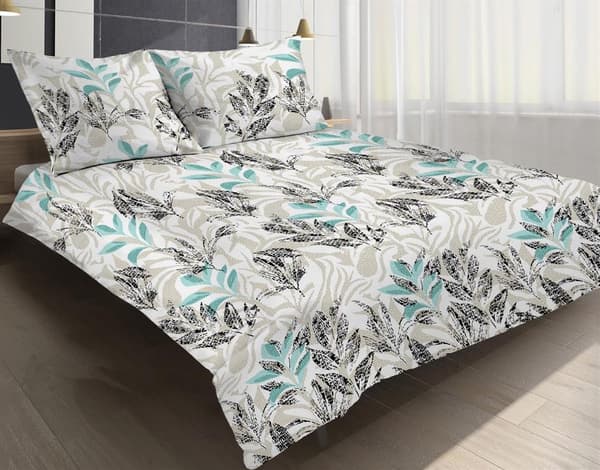 Matex PREMIUM satin sengetøj 160x200 Blomster Beige