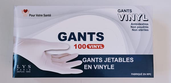 Handsker Vinyl Transparent GANTS 100 stk - Størrelse S