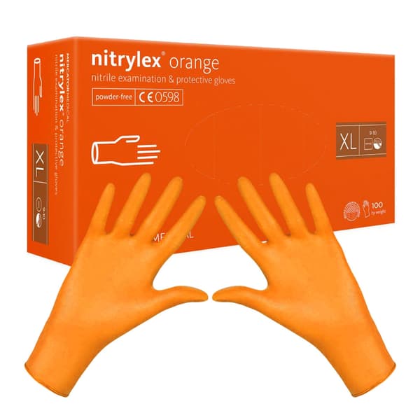 Mercator Nitrylex Orange XL Nitrilhandsker 100 stk.