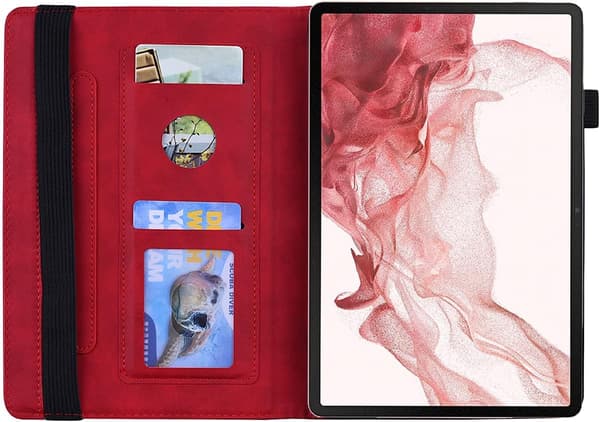 ETUI TIL SAMSUNG GALAXY TAB S8 2022/ TAB S7 2020 RØD MANDALA