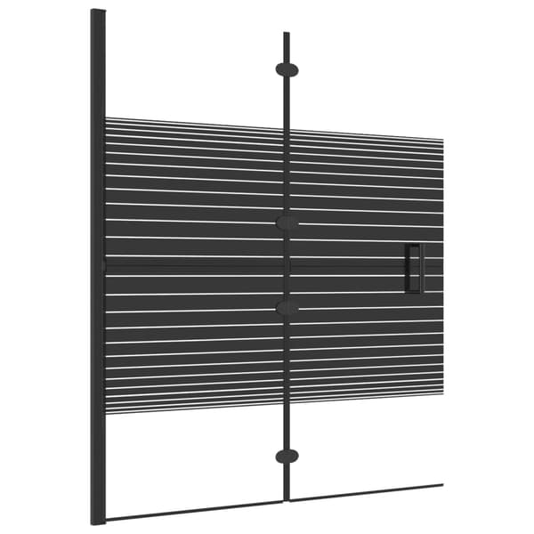 vidaXL foldbar brusekabine, ESG, 120x140 cm, sort
