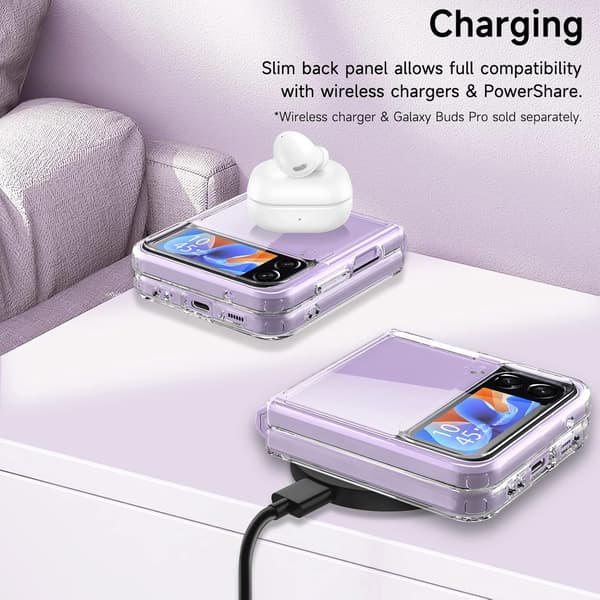 FOLDBART ETUI TIL SAMSUNG GALAXY Z FLIP 4 TRANSPARENT SILIKONE SM-F721B