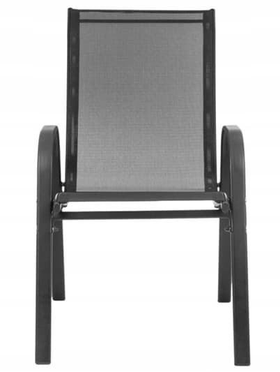 Musta puutarhatuoli 55x72x91cm teräsrakenne