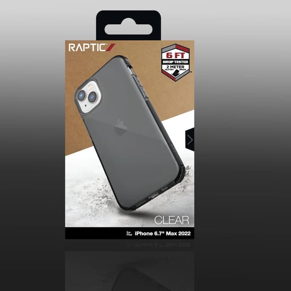 Raptic X-Doria Clear Case iPhone 14 Plus -suojakuori, harmaa