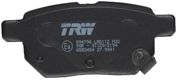 BAGSTE BREMSEKLODSER GDB3454 TRW