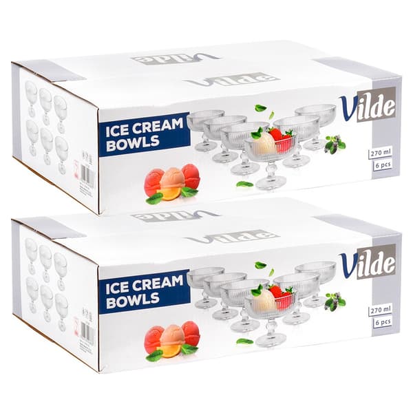 Jäätelöpikarit lasiset 270 ml 12 kpl