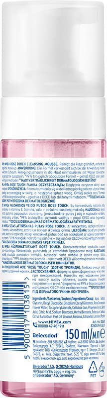 NIVEA Rengörande mousse Rose Touch 150 ml