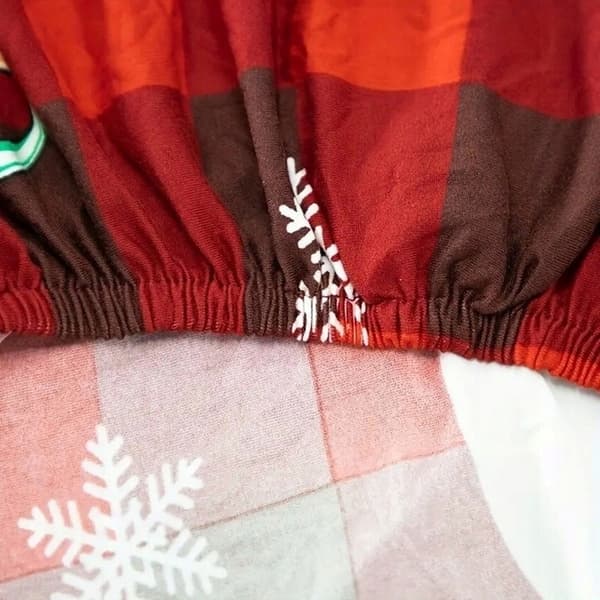 Julstolsöverdrag Set med 6 dekorationer Julprydnader