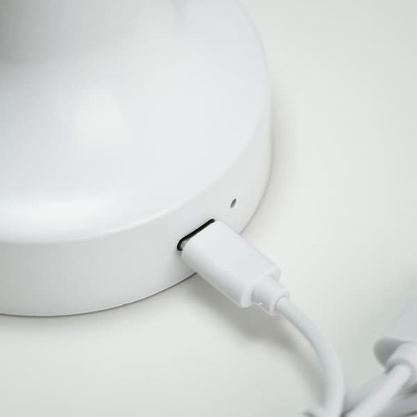LED bordlampe hvid trådløs 3 lysmodi 21 cm