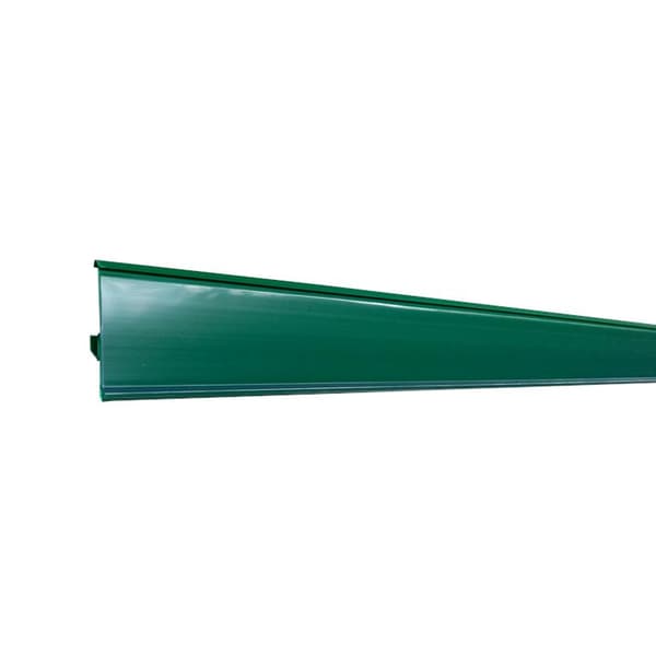 Prislist för hyllplan, insticksmonterad, L-100cm, mörkgrön, N