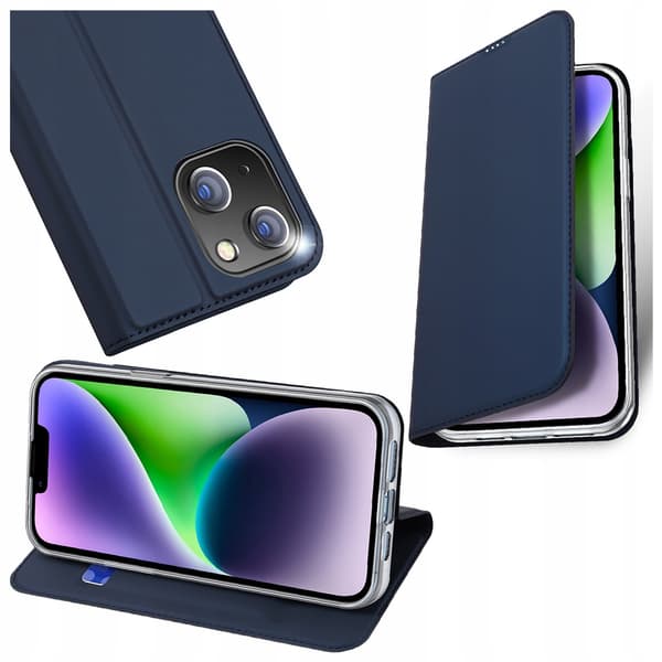 Dux Ducis Skin Pro iPhone 15 Plus Flip-cover med pung - Blå