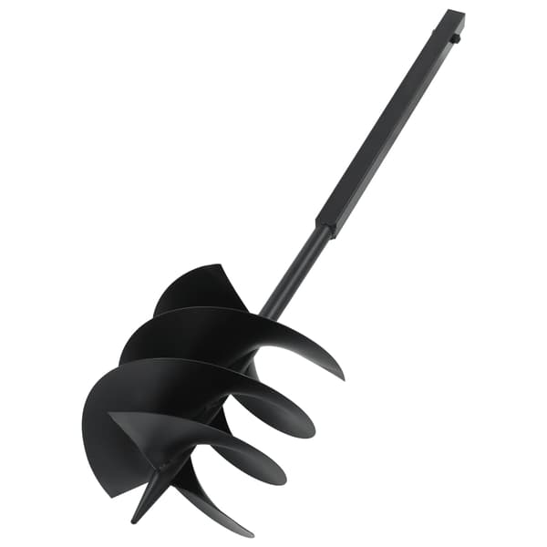 vidaXL Maanpora kahvalla 250 mm teräs musta