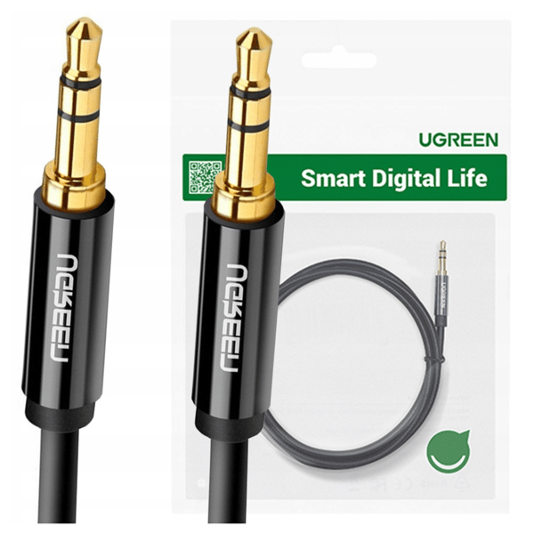 UGREEN AV112 3,5 mm AUX mini-jack-kabel 1 m (sort)