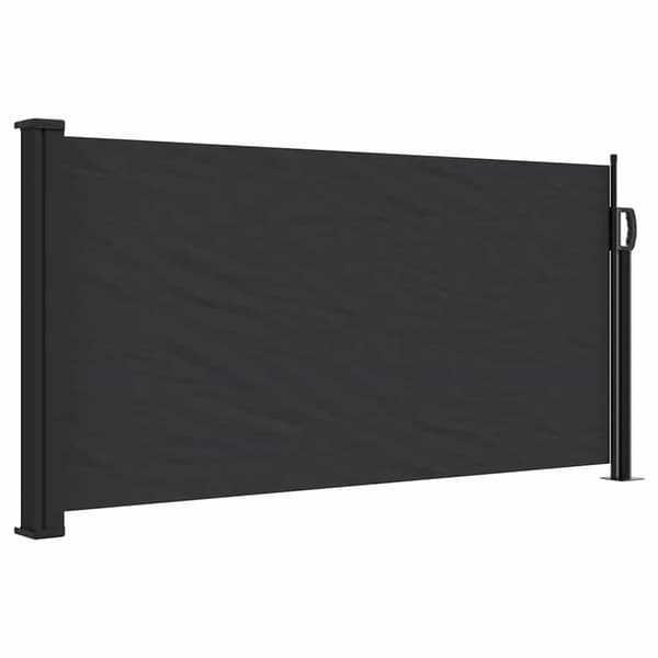 vidaXL udtrækkelig sidemarkise sort 100x500 cm