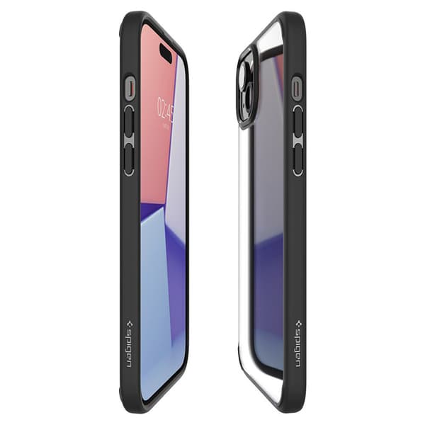 Spigen Ultra Hybrid - Etui til iPhone 15 (Mat Sort)