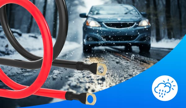 KABLAR BATTERIKABEL STRÖM PLUS MINUS PLUS MINUS 105cm M10