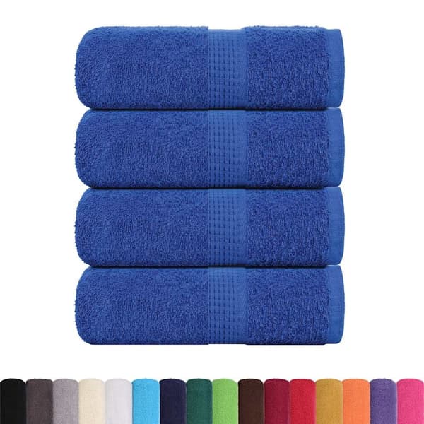 vidaXL Handdukar, 4 st, Blå, 30x30 cm, 100% bomull