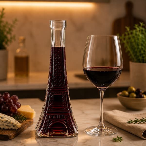 5x Paris Tower glasflaska 200ml för alkohol vin bröllopspresent
