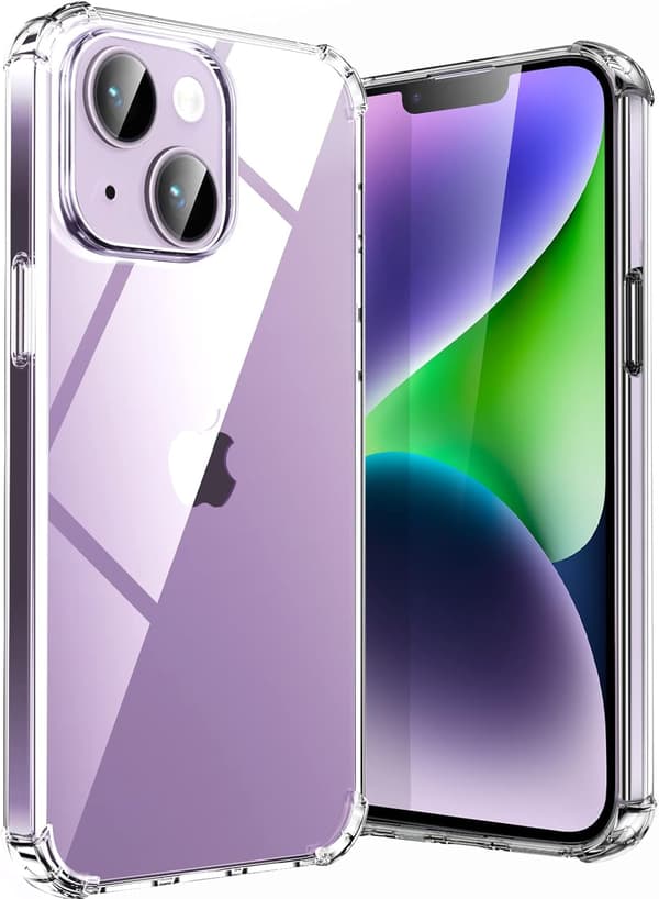 ETUI TIL APPLE IPHONE 14 KLAR, SOLID, HOLDBAR A2882 A2649