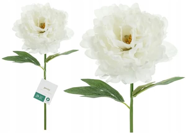 Konstgjord blomma PION Vit Bröllopsmiddagsdekoration 35cm