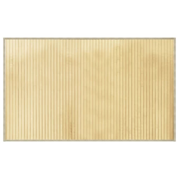 vidaXL Rektangulär matta, ljus naturfärgad, 60x100 cm, bambu