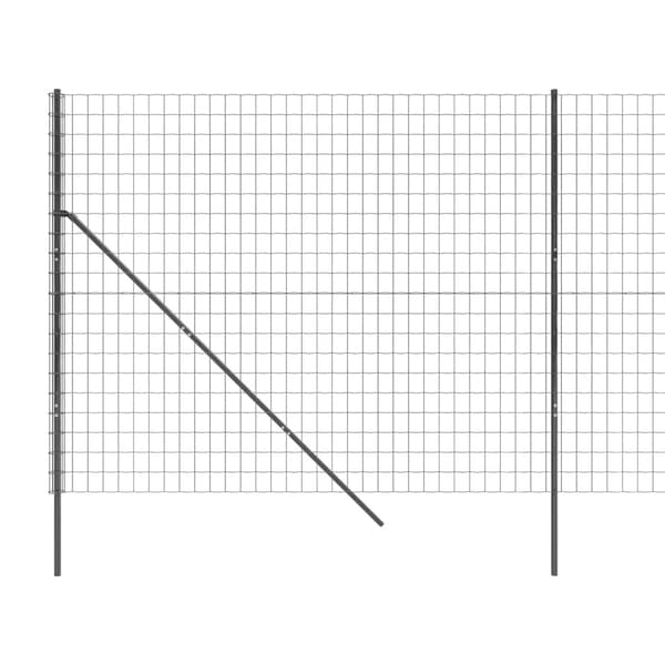 vidaXL Trådnätsstängsel, Antracit, 2x10 m