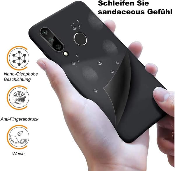ETUI TIL HUAWEI P30 LITE SORT MAT SILIKONE FLEKSIBEL MAR-LX1A