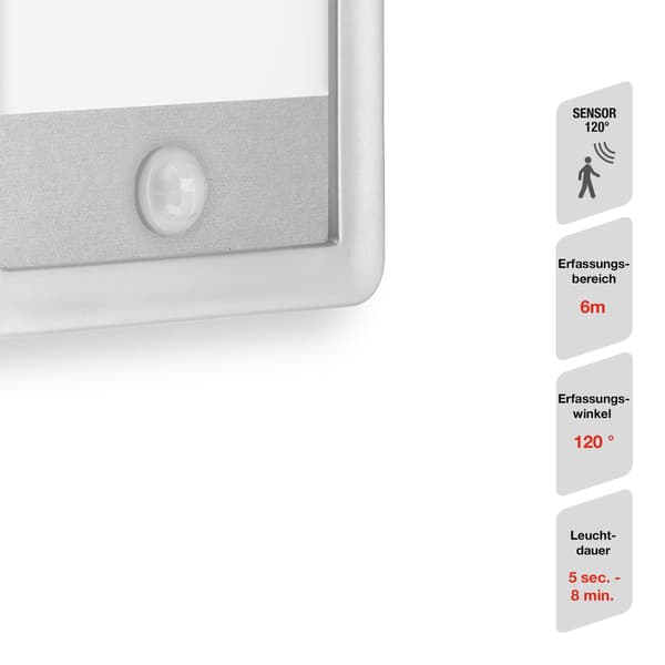 16W LED-lampe med bevægelsessensor | udvendig facade 4000K neutral