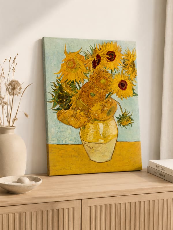 Målning med siffror med ram Solrosor Gogh 40x50 cm
