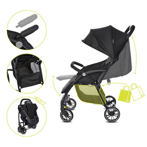Lorelli Fresh - barnvagn upp till 22 kg | Black Jasper