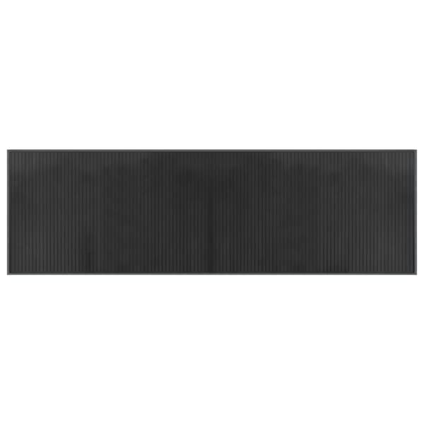 vidaXL Suorakulmainen matto, harmaa, 60x200 cm, bambu
