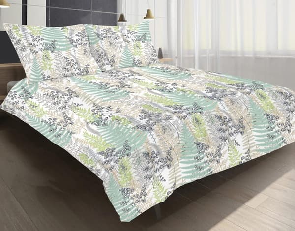 Satinsängkläder 220x200 EXKLUSIVT 49 Ormbunkar