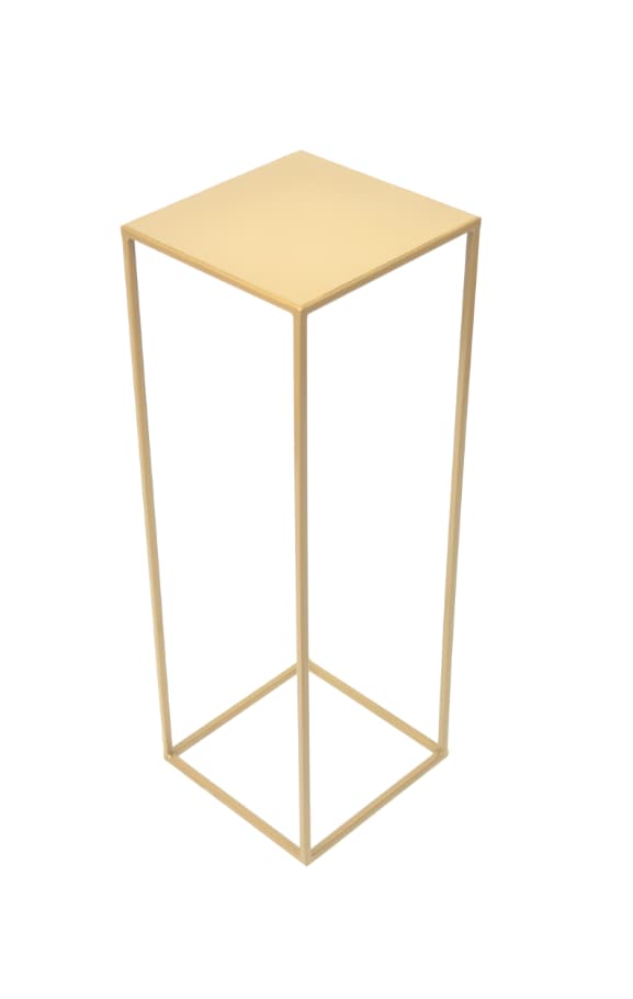 Loft blomsterstander 70cm guld med 363