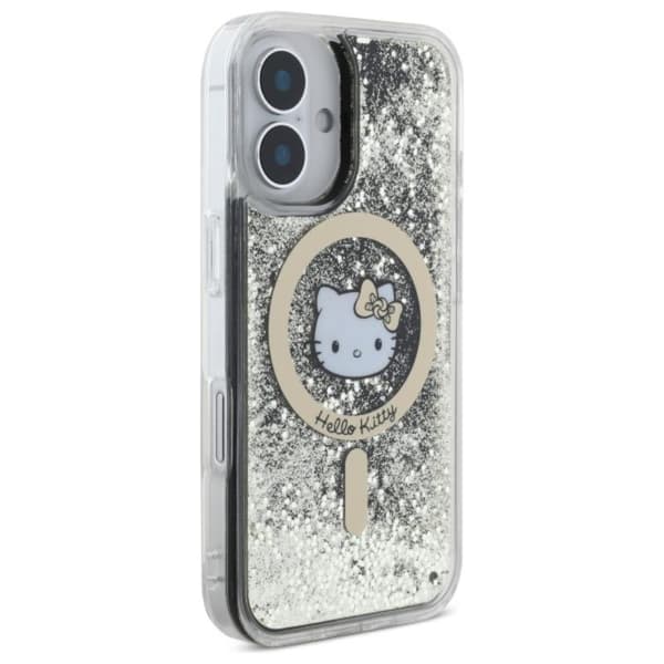 Hello Kitty Liquid Glitter Fever MagSafe - iPhone 16 cover (sort / guld)