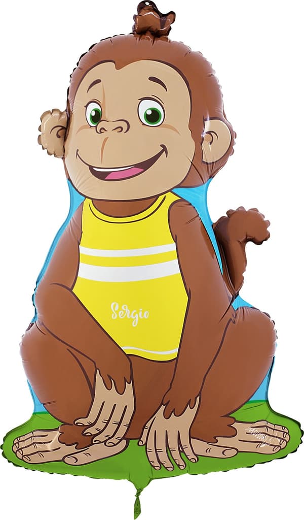 Sergio Monkey foliopallo Nyfiken George 68cm