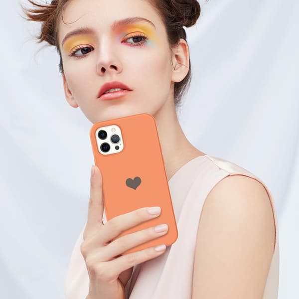 ETUI TIL IPHONE 12 PRO MAX 6,7' ORANGE SILIKONE STÆRK