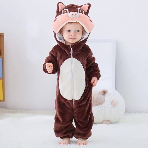 Pyjamasdräkt Ekorre Baby 100: 85-90 cm
