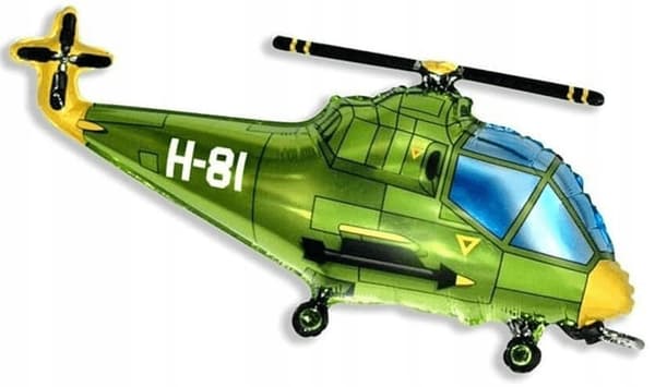 14" FX Folieballon - "Helikopter" (grøn)