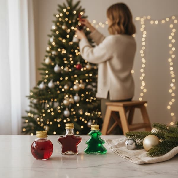 6x julekugler TIL alkohol 50 ml juletræskugle stjerneklokke