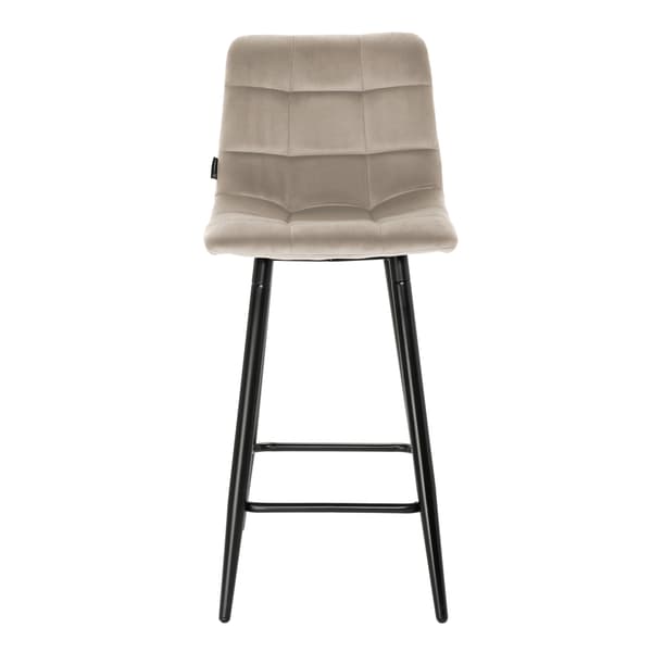 TORE sammet beige halvpall, 65 cm
