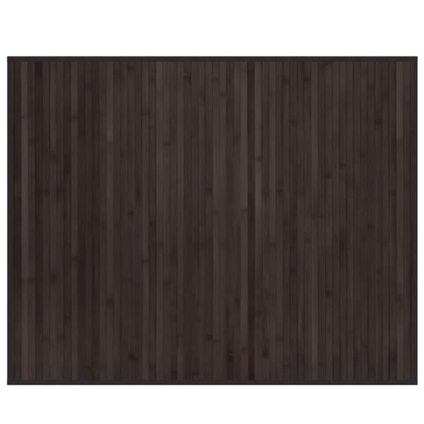 vidaXL Suorakulmainen matto, tummanruskea, 80x100 cm, bambu