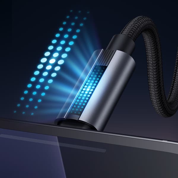 MCDODO Oplader USB Lightning Kabel Hurtig Opladning til iPhone 1M LED