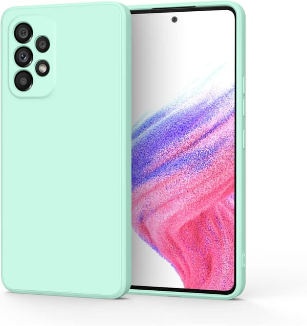 SÆT MED 2 COVERS TIL SAMSUNG GALAXY A53 5G MINT SILIKONE SM-A5360