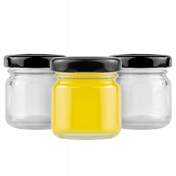 40 ml burk med lock för honung, örter, ljus, sylt, bröllop, kryddor