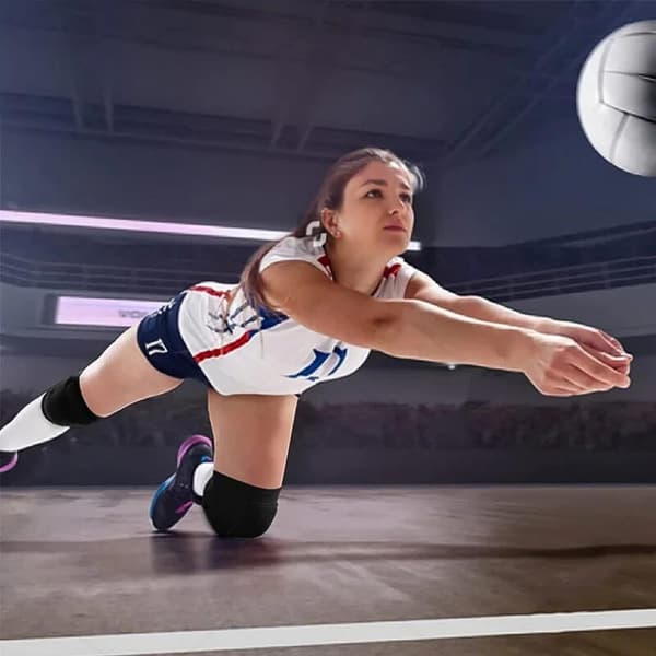 Knäskydd elastiska sportknäskydd för volleyboll starka s