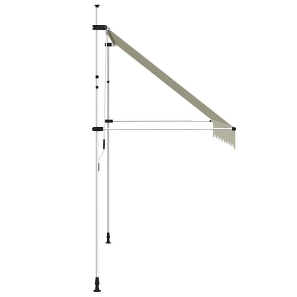vidaXL manuel rullemarkise, 300 cm, cremefarvet