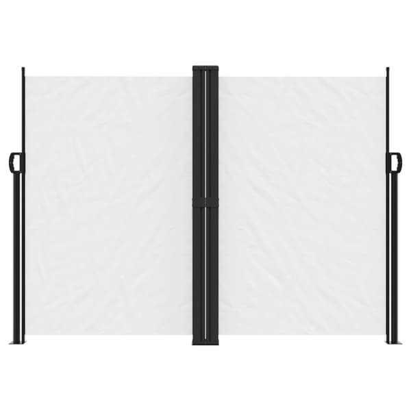 vidaXL Utdragbar sidomarkis vit 180x600 cm