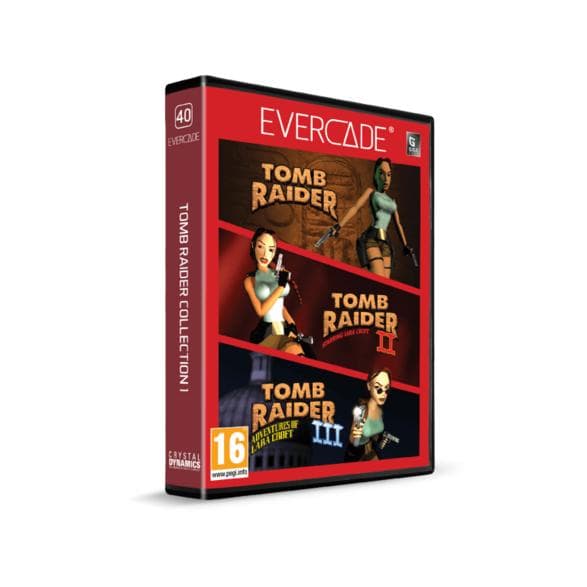 EVERCADE VS-R-konsol + Tomb Raider Black-spilpakke